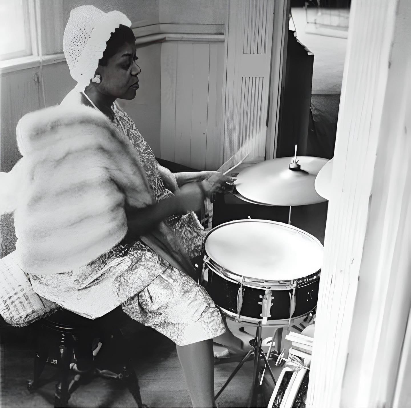 image  1 Jazz, Blues And Lounge Music - Iconic American singer Dinah Washington playing drums…#jazzman1108 #t