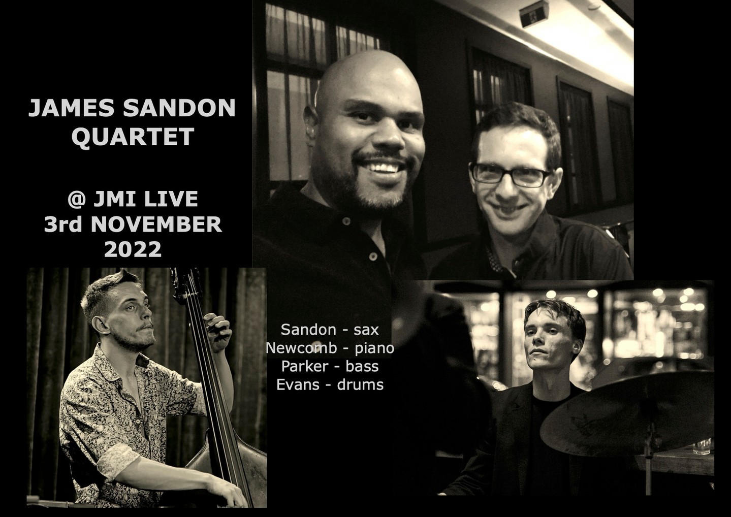 Jazz Music Institute - The stellar saxophonist that is #sandonmusic brings a swinging quartet with h