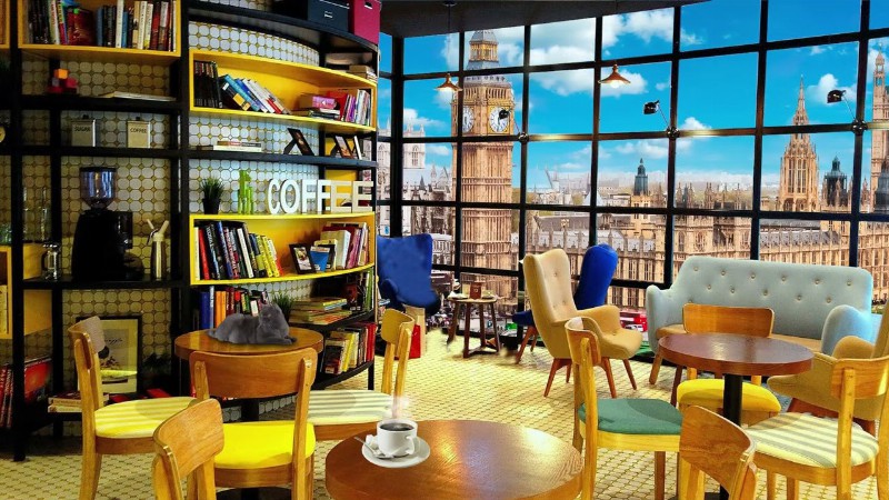 image 0 London Coffee Shop Bookstore Ambience With Bossa Nova For Good Mood Start The Day Book Cafe Asmr