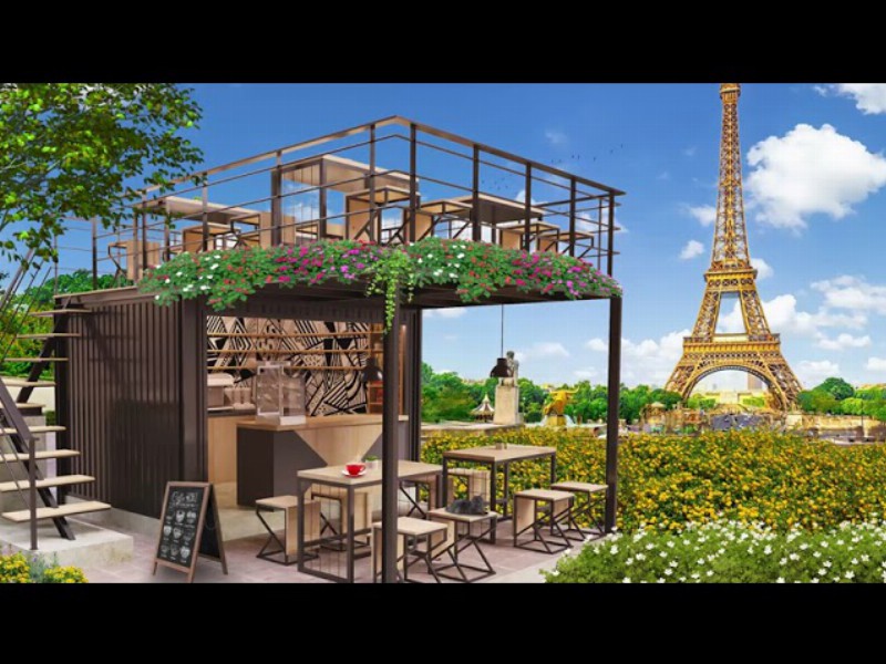 image 0 Paris Garden Coffee Shop Ambience - Romantic French Music Bossa Nova Music For Work  & Relaxation
