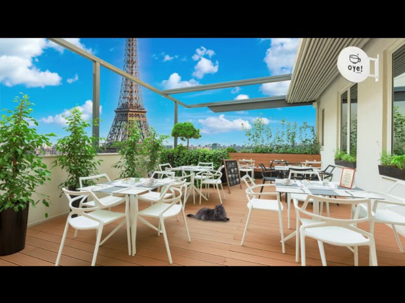 Paris Morning Rooftop Coffee Shop Ambience With Jazz Music Cafe Ambience