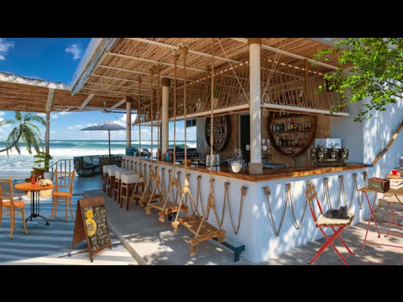 image 0 Tropical Seaside Cafe Ambience - Summer Morning With Beach Jazz For An Energetic Day - Cafe Asmr